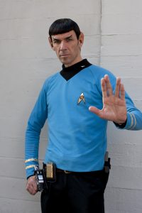 "Hollywood, USA - June 10, 2011: A celebrity impersonator poses for tourists as 'Spock' from 'Star Trek' on Hollywood Blvd on June 10, 2011 in Hollywood, CA."